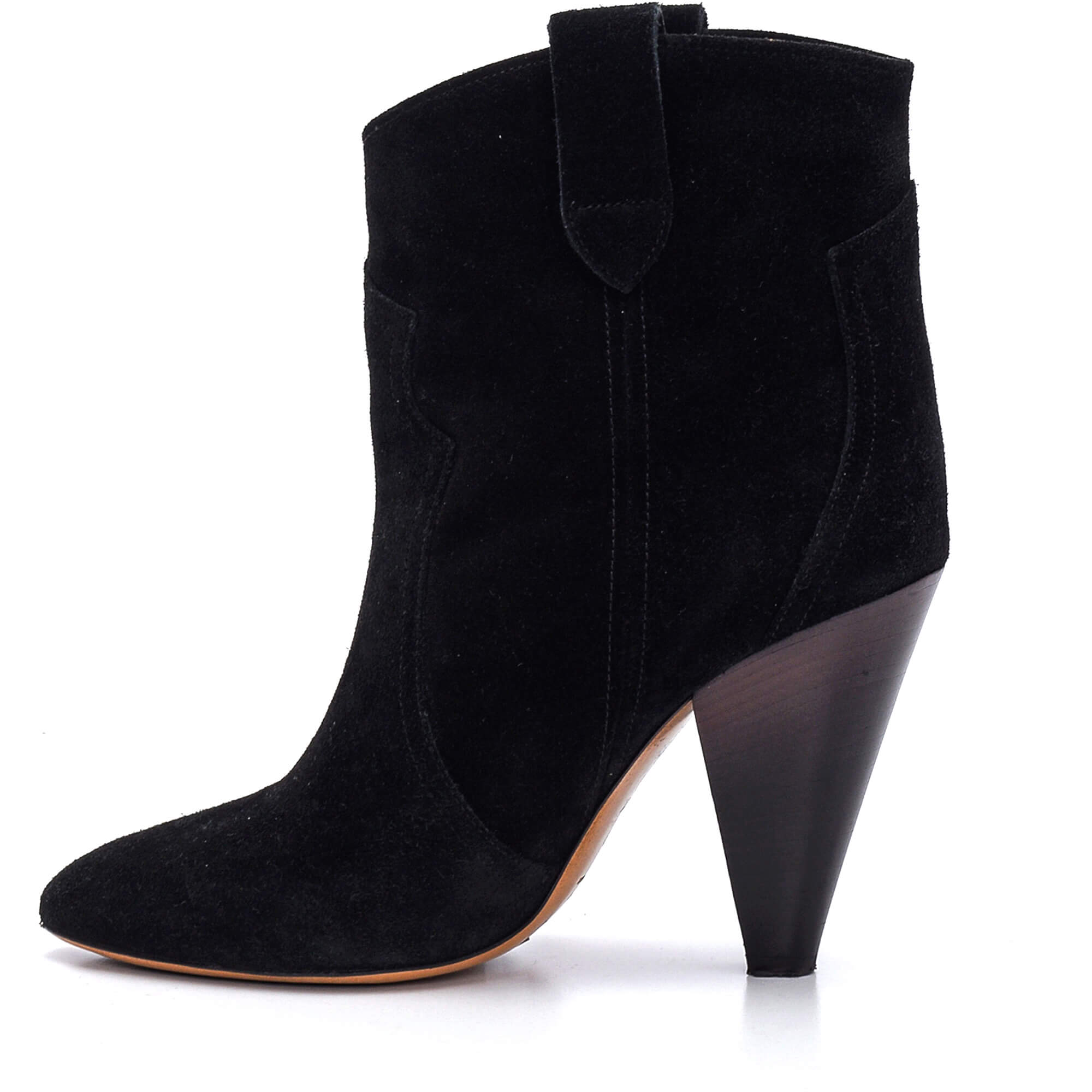 Isabel Marant - Black Suede Heeled Ankle Boots